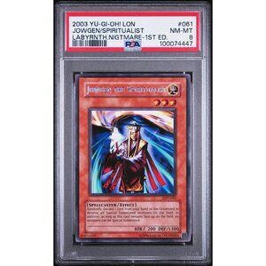 2003 YU-GI-OH! LON-LABYRINTH OF NIGHTMARE 061 JOWGEN THE SPIRITUALIST 1ST PSA 8